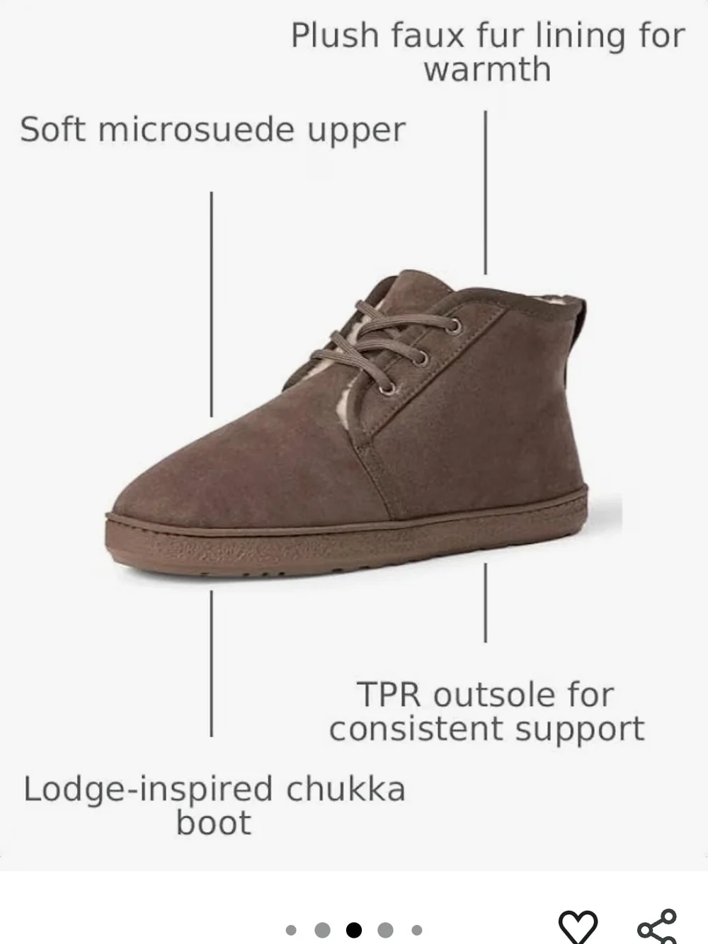 Amazon Essentials Men's Dark Brown Suede Lace-Up Chukka Boots